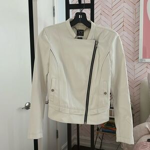 Armani Exchange pleather biker jacket